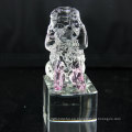 Barato venta caliente de cristal de alta calidad de la estatua del perro cristal mini estatuillas de perro al por mayor